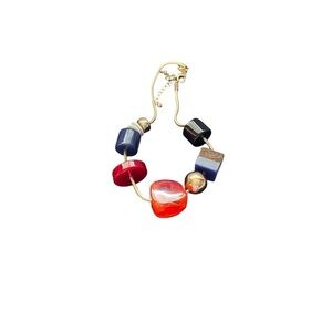 Chico's Multicolored Gold Tone Chunky Colorful Floating Necklace 18-20”